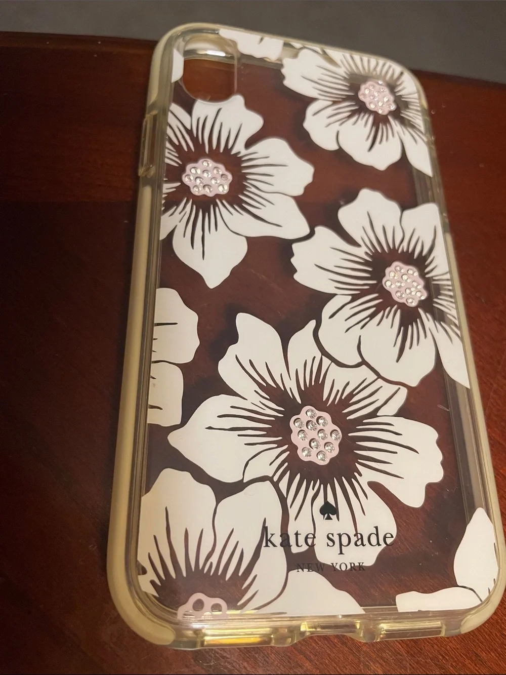 kate spade Clear iPhone Case with Hollyhocks iPhone X/XS